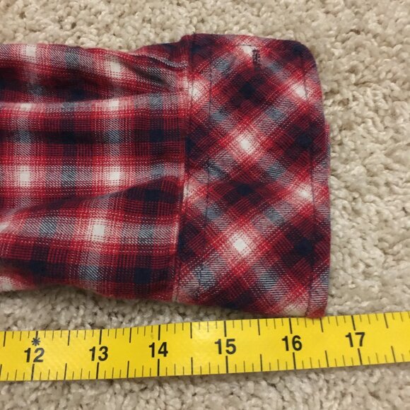 Boston Traders Long Cotton Plaid Button Down Shirt - Picture 16 of 16